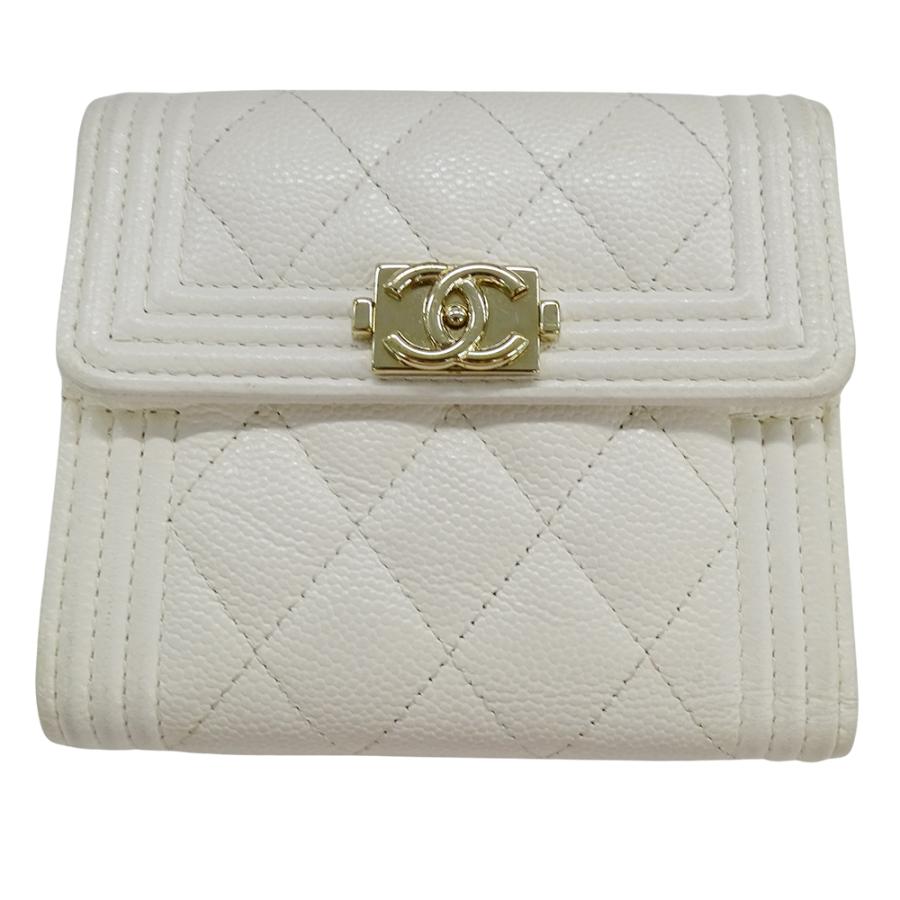 CHANEL（シャネル） 財布 レディース ブランド 三つ折り財布 キャビア