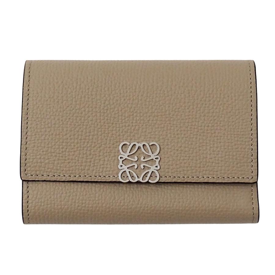 【✨美品✨】ロエベ 三つ折り財布 バーティカルウォレット アナグラム ベージュ LOEWE（ロエベ） 財布 レディース ブランド 三つ折り財布 アナグラム
