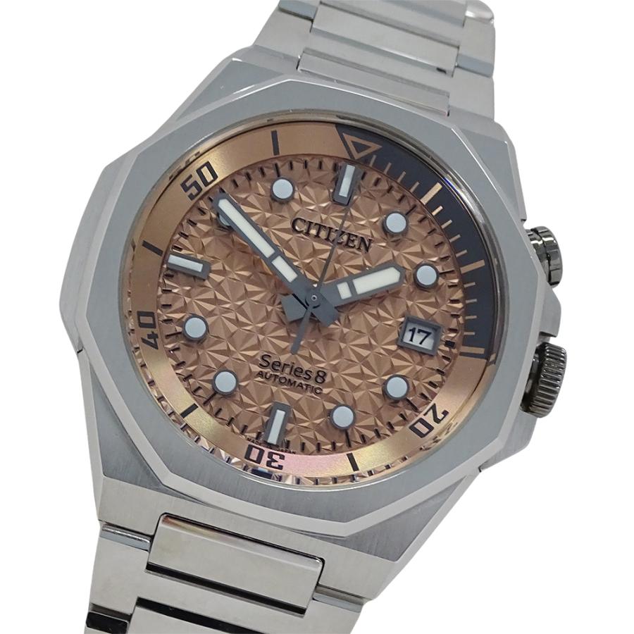 シチズン CITIZEN シリーズ8 NB6066-51W 時計 メンズ ブランド 桜雲 世界限定1700本 自動巻き AT ステンレス SS シルバー ピンク 裏スケ 磨き済み 【中古】 CITIZEN（シチズン） シリーズ8 NB6066-51W 時計 メンズ ブランド 桜雲