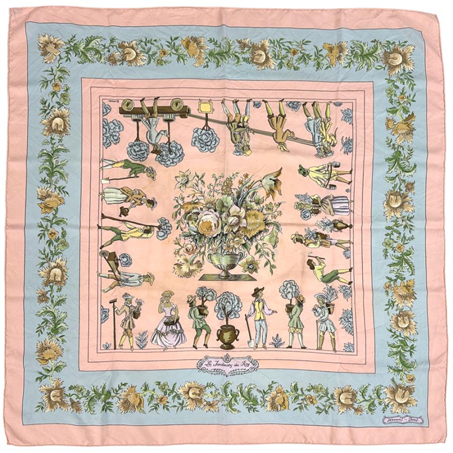 ✨美品✨HERMES エルメス カレ90 庭師のロイ　スカーフ　シルク100% HERMES（エルメス） スカーフ カレ90 Les Jardiniers du Roy 庭師の