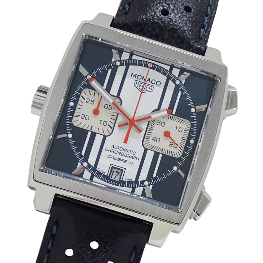 タグホイヤー TAG Heuer モナコ CAW211D FC6300 時計 メンズ ブランド クロノグラフ スティーブ マックィーン 自動巻き AT ステンレス SS レザー 裏スケ 磨き済み 【中古】 TAG HEUER（タグ・ホイヤー） モナコ CAW211D FC6300 時計 メンズ