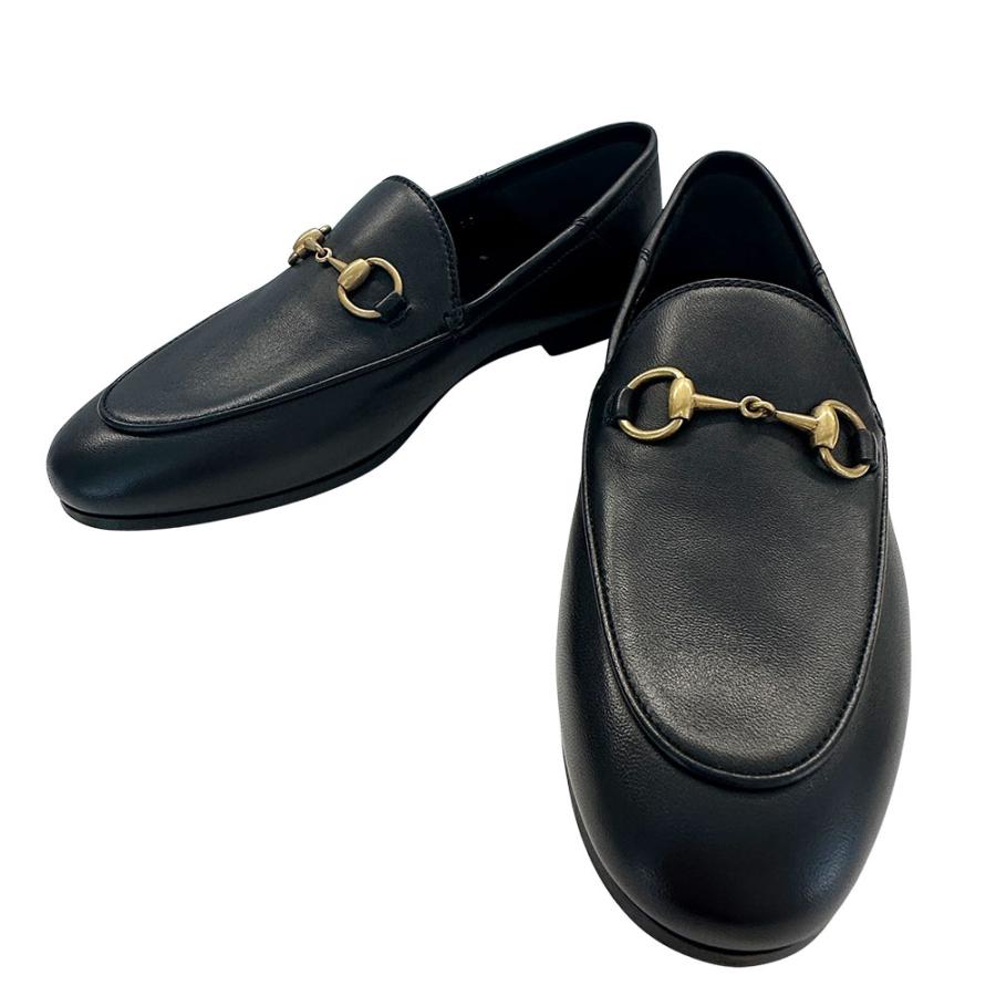 美品 GUCCI グッチ ホースビット レザー ローファー 革靴 ブラック 黒 GUCCI（グッチ） 革靴 レディース ブランド ホースビット ローファー