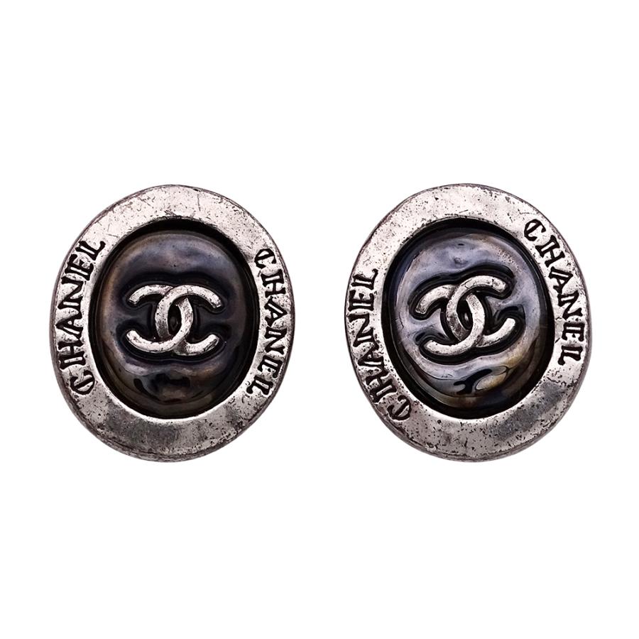 CHANEL ココマーク オーバル イヤリング 95P CHANEL（シャネル） イヤリング レディース ブランド ブラック