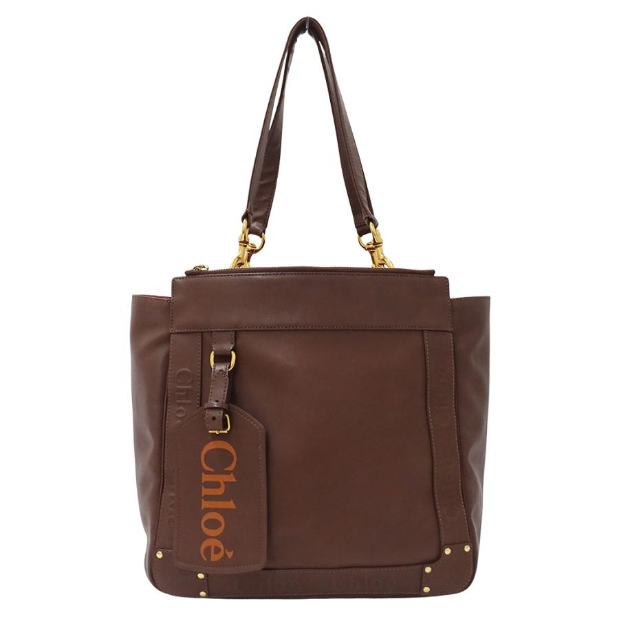専用です！クロエ　Chloé「エデン」ロゴレザートートバッグ　ブラウン Chloe（クロエ） バッグ レディース ブランド トートバッグ エデン