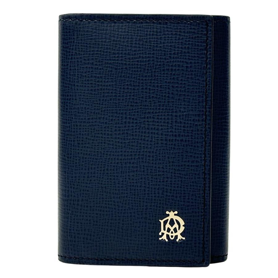 ダンヒル Dunhill キーケース メンズ ブランド レザー ネイビー イエロー 6連 キーリング付き コンパクト シンプル 大人 上品 【中古】 dunhill（ダンヒル） キーケース メンズ ブランド レザー ネイビー