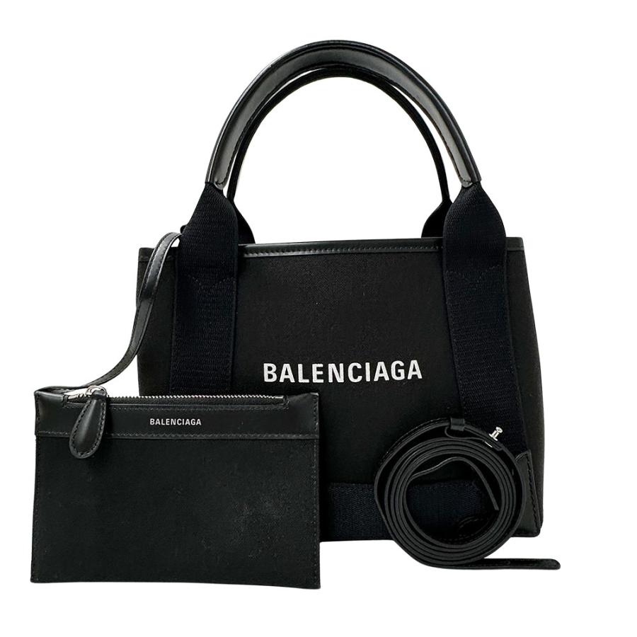 BALENCIAGA バレンシアガ カバスXS ポーチ付き ブラック BALENCIAGA（バレンシアガ） バッグ ハンドバッグ キャンバス ネイビー