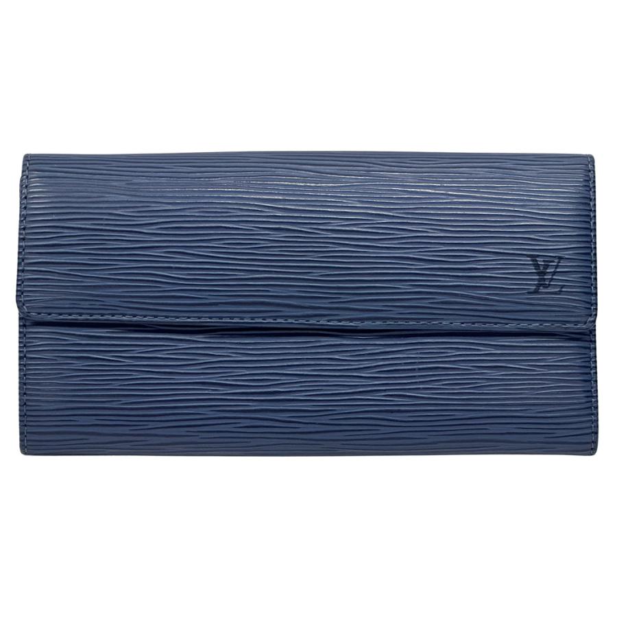 美品　ルイヴィトン エピ ポルトモネ クレディ 長財布　ブルー　青 LOUIS VUITTON（ルイ・ヴィトン） 財布 エピ レディース メンズ