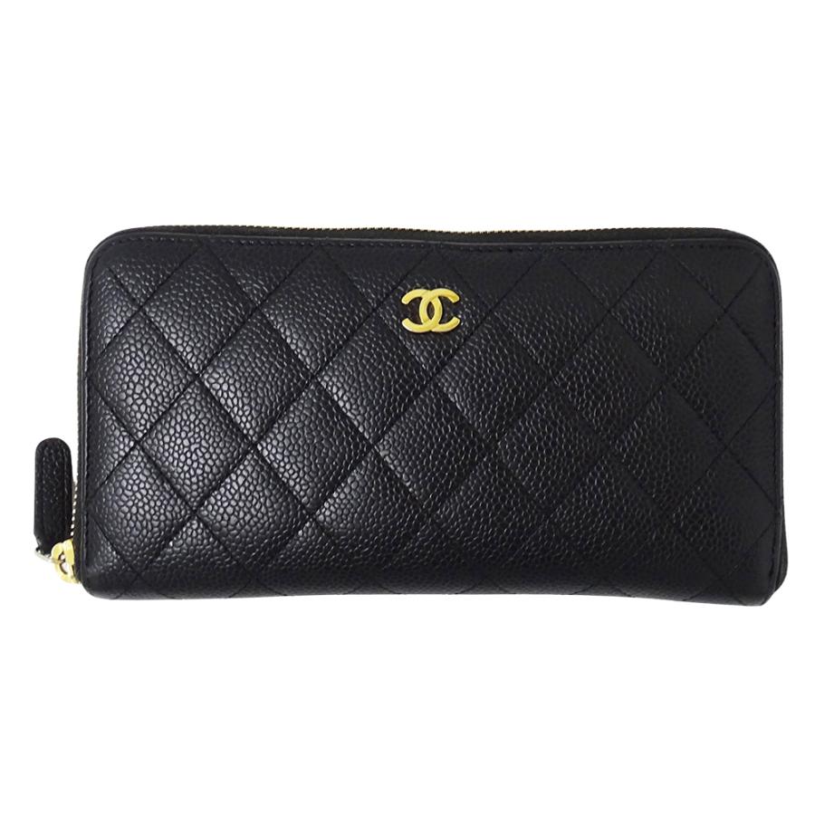 CHANEL マトラッセ 長財布 ブラック ゴールド金具 CHANEL（シャネル） 財布 マトラッセ レディース ブランド 長財布