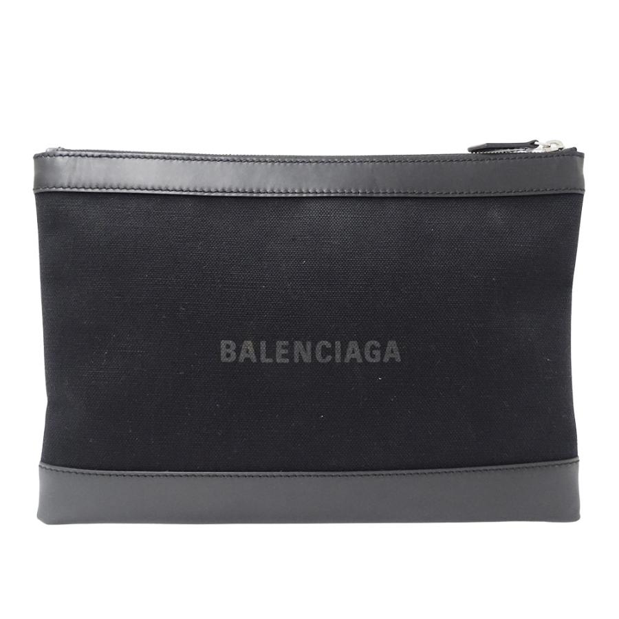 【美品】BALENCIAGA 373834 キャンバス レザー クラッチバッグ BALENCIAGA（バレンシアガ） バッグ レディース メンズ ブランド