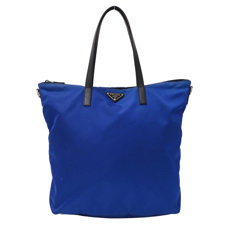 【正規品】 PRADA プラダ トート バッグ 青 ナイロン スナップボタン PRADA（プラダ） バッグ レディース ブランド トートバッグ ナイロン