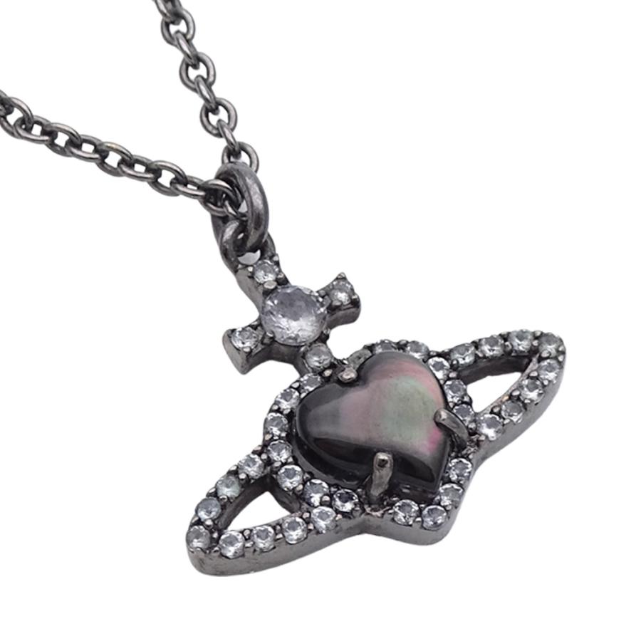 Vivienne Westwood ハートオーブ ネックレス ブラック Vivienne Westwood（ヴィヴィアンウエストウッド） ネックレス