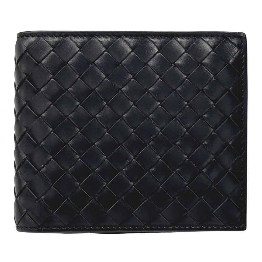 【美品】BOTTEGA VENETA イントレチャート 折り財布 IC/黒 BOTTEGA VENETA（ボッテガ・ヴェネタ） 財布 メンズ ブランド イントレ