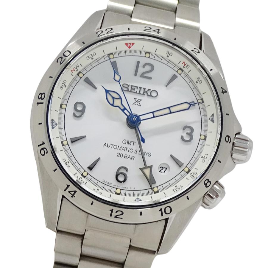 セイコー SEIKO プロスペックス アルピニスト 6R54-00B0 SBEJ017 時計 メンズ ブランド 110周年モデル デイト 自動巻き AT ステンレス SS シルバー 裏スケ 替えベルト付 【中古】 SEIKO（セイコー） プロスペックス アルピニスト 6R54-00B0 SBEJ017