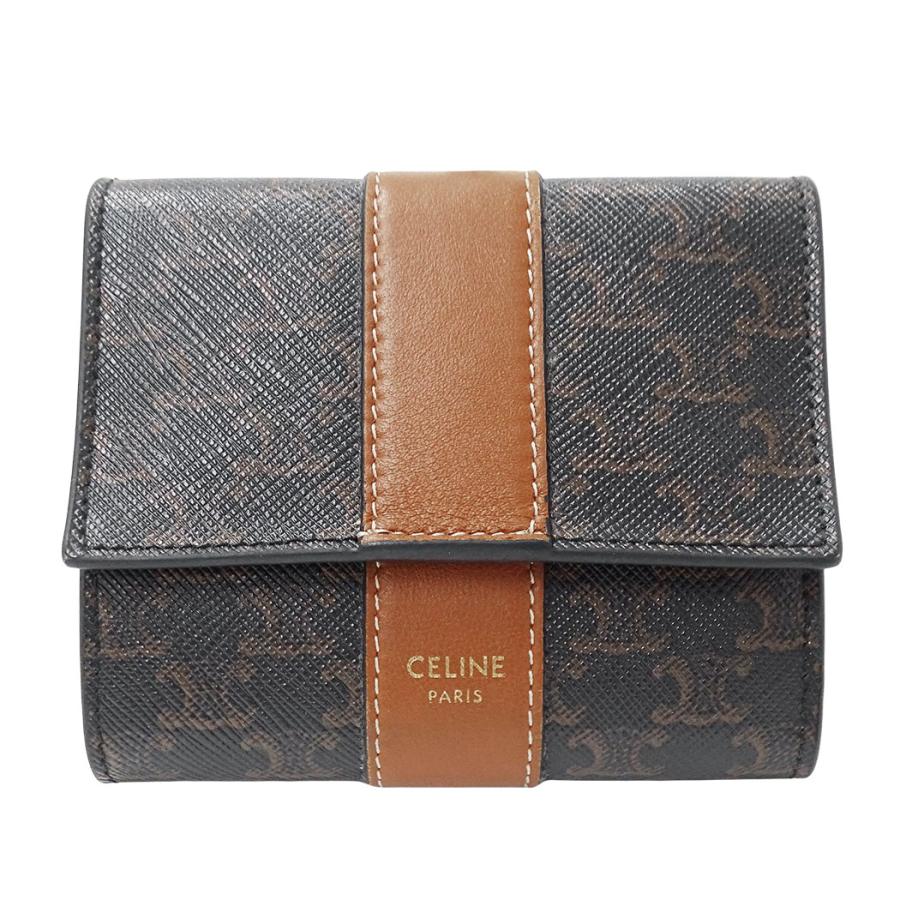 CELINE トリオンフ 2つ折り財布 ブラウン CELINE（セリーヌ） 財布