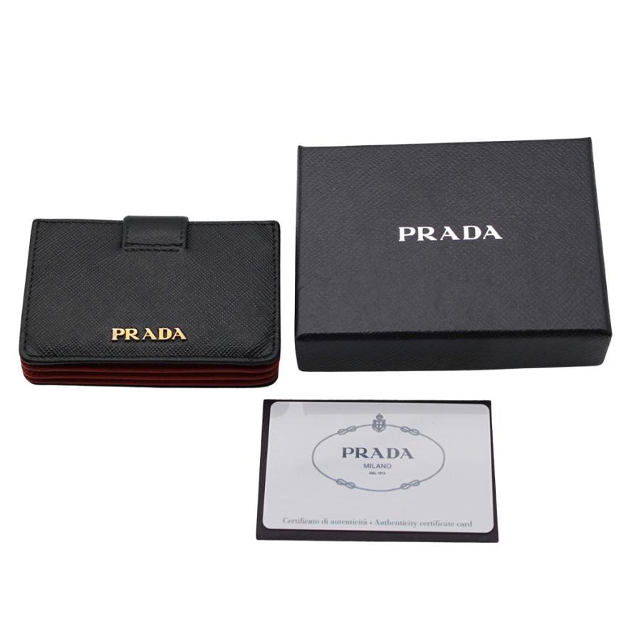 PRADA（プラダ） カードケース メンズ ブランド サフィアーノ ブラック