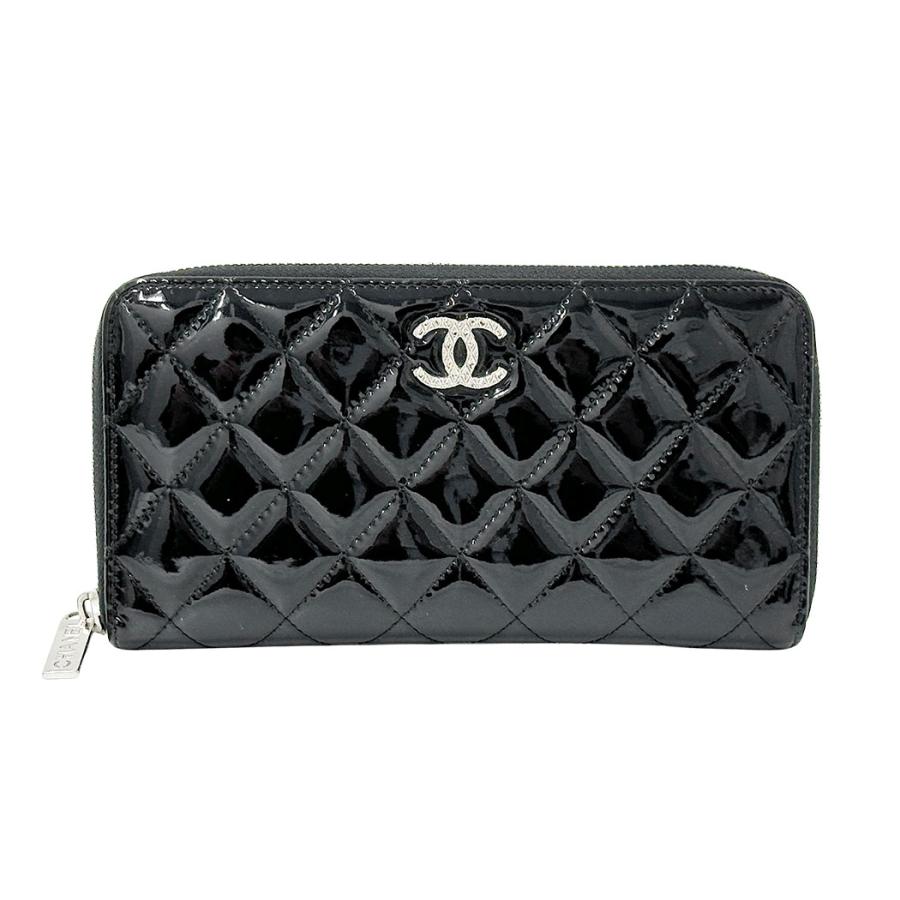 CHANEL エナメル マトラッセ ラウンドファスナー 長財布 CHANEL（シャネル） 財布 レディース ブランド 長財布 ブリリアント