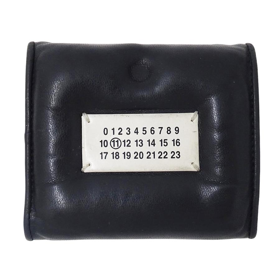 Maison Margiela グラムスラム 三つ折り財布 黒 メゾン マルジェラ Maison Margiela 財布 レディース メンズ ブランド