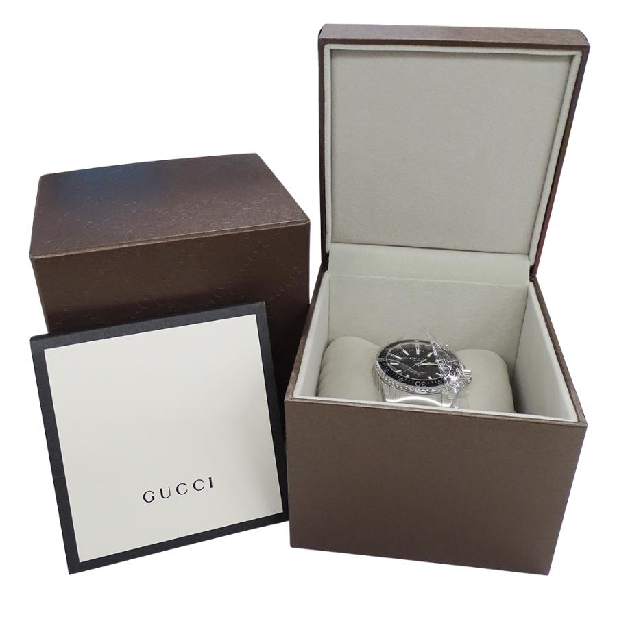 GUCCI 腕時計 クォーツ シルバー文字盤　デイト　稼働　箱付 GUCCI（グッチ） 時計 メンズ ブランド ダイブ デイト クオーツ QZ