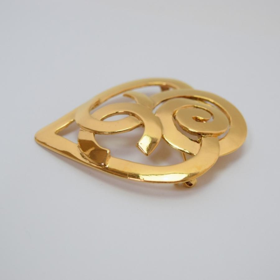 CHANEL CHANEL シャネル ブローチ ハート ココマーク ゴールド
