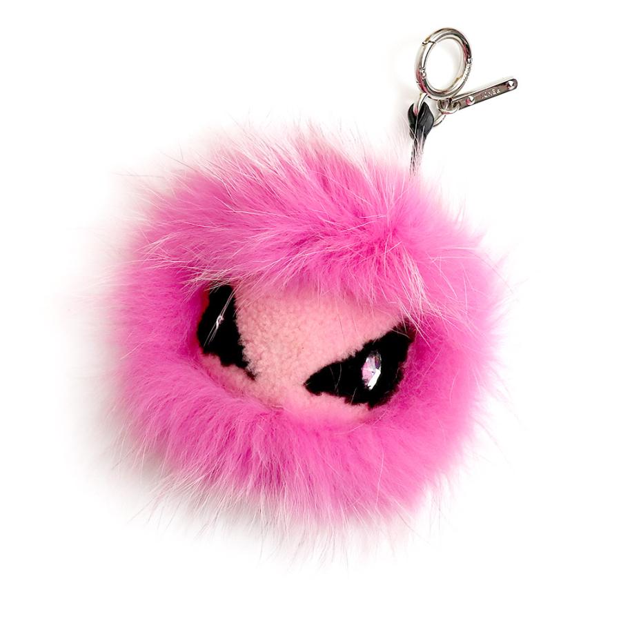 美品）フェンディ FENDI モンスター バッグ バグズ チャーム ピンク