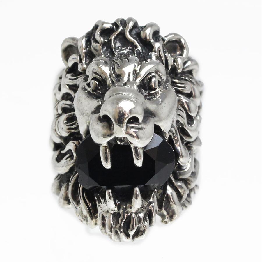 中古 グッチ Gucci ライオンヘッド リング 指輪 シルバー ブラック スワロフスキー クリスタル 13号 メンズ ブランドシティ 通販 Yahoo ショッピング