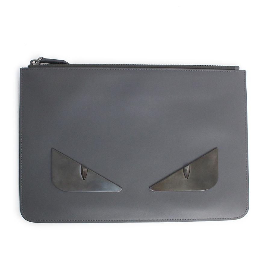 新品未使用 FENDI フェンディ カード ケース ネイビー グレー 革