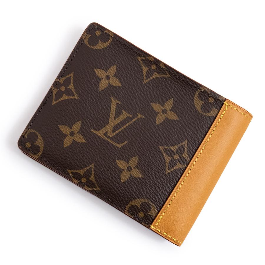 （新品・未使用品）ルイ ヴィトン LOUIS VUITTON ポルトフォイユ ミュルティプル ヴァージルアブロー 二つ折り財布 モノグラム ヌメ革  ブラウン M69024 訳有り｜brandbrand｜06