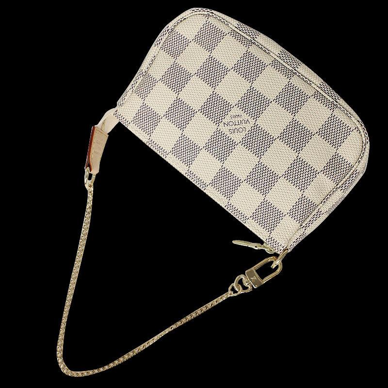 （新品同様品）ルイ ヴィトン LOUIS VUITTON ミニ ポシェット アクセソワール ハンドバッグ ダミエアズール ホワイト 白 N58010 箱付｜brandbrand｜05