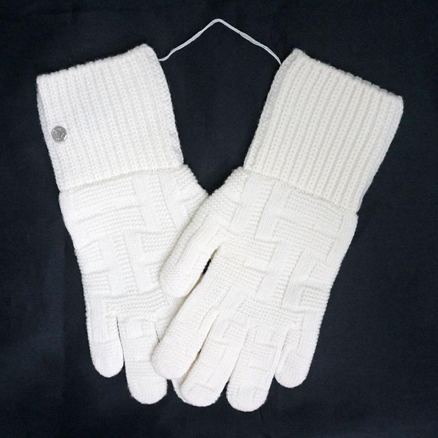 （新品・未使用品）エルメス HERMES フレカンス ニット 手袋 グローブ Sサイズ ウール100％ ブランカッセ ホワイト 白 シルバー
