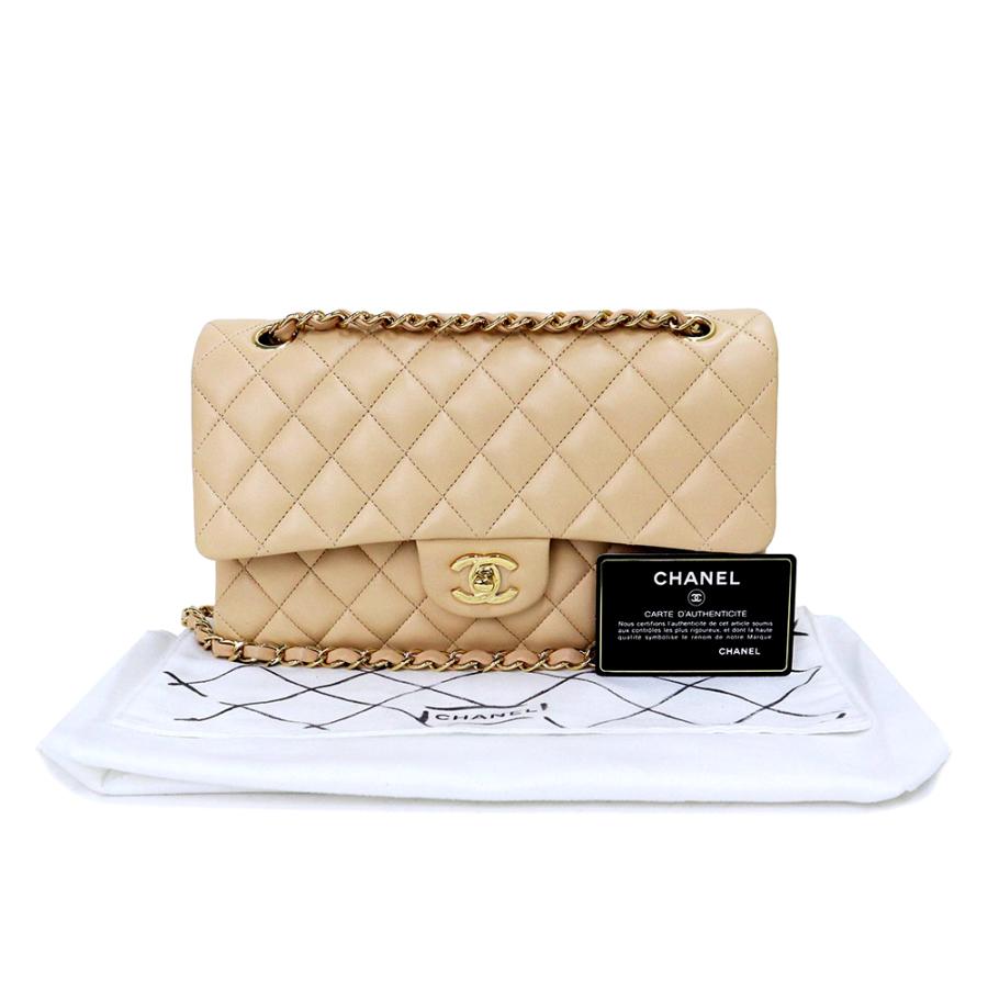 （新品・未使用品）シャネル CHANEL マトラッセ 25 2way Wフラップ Wチェーン ショルダー ハンドバッグ ラムスキン レザー ベージュ ゴールド金具 A01112｜brandbrand｜02