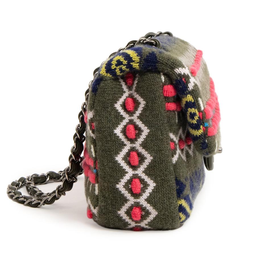 CHANEL (未使用 展示品)シャネル ニット 2way Wチェーン ココ CHANEL (未使用 展示品)シャネル ニット 2way Wチェーン ココ