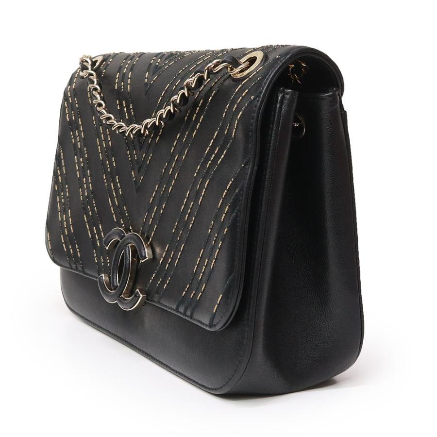 CHANEL（シャネル） （中古）シャネル フラップ V ステッチ チェーン