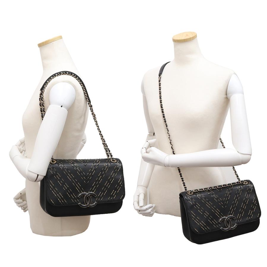 CHANEL（シャネル） （中古）シャネル フラップ V ステッチ チェーン
