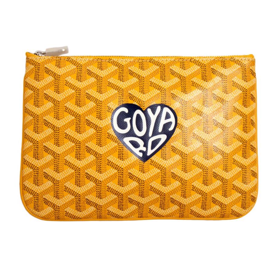 GOYARD ゴヤール セナMM クラッチバッグ オレンジ PVC 【431 GOYARD ゴヤール セナMM クラッチバッグ オレンジ PVC 【431