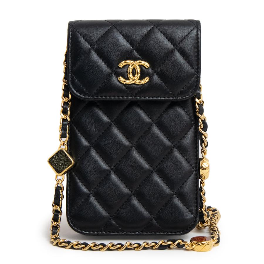 未使用 展示品）シャネル CHANEL マトラッセ フォンホルダー ココ 
