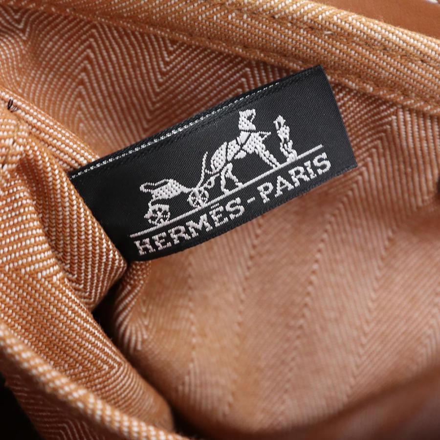 （未使用　展示品）エルメス HERMES ヴァルパライソ PM ハンドバッグ トワルシェブロン キャンバス カーフスキン レザー Gold ゴールド ブラウン 茶｜brandbrand｜08