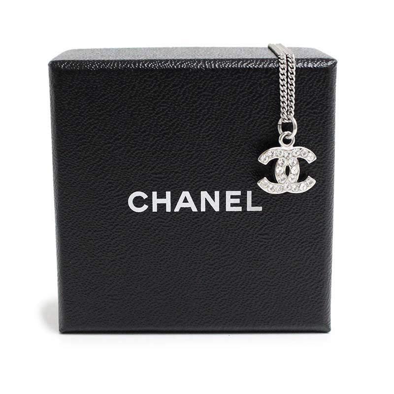 （新品・未使用品）シャネル CHANEL ラインストーン ココマーク ペンダント ネックレス シルバー A28942 箱付｜brandbrand｜02