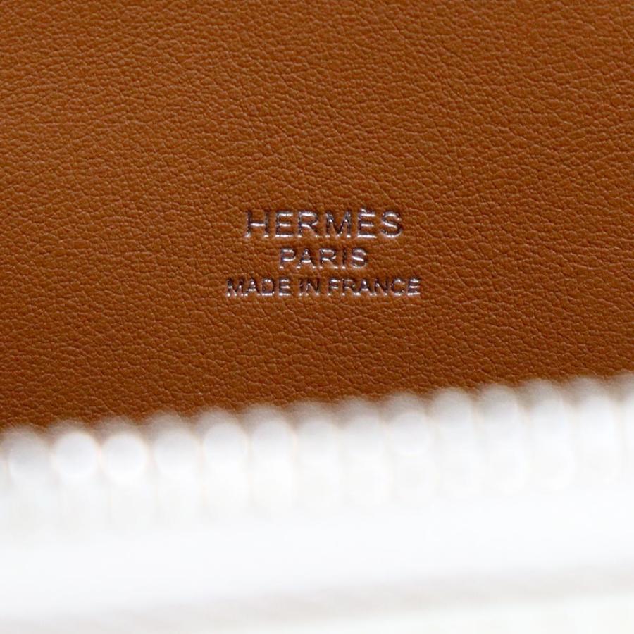 （未使用　展示品）エルメス HERMES トランザット セーラー ハンドバッグ ヴォーエバーカラー ヴォースイフト レザー 白 茶 黄 シルバー金具 D刻印 箱付｜brandbrand｜09