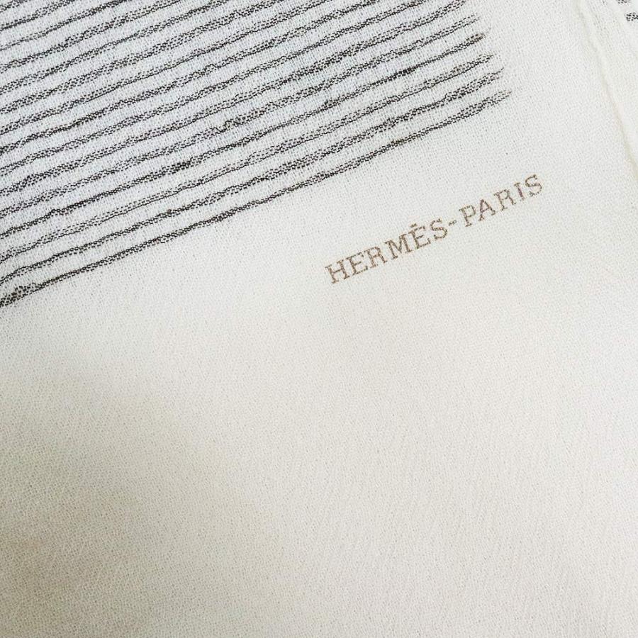 （新品・未使用品）エルメス HERMES ホライゾン 大判 ストール ショール マフラー スカーフ カシミヤ 100％ マロン ブラウン ホワイト 茶 白 箱付｜brandbrand｜06