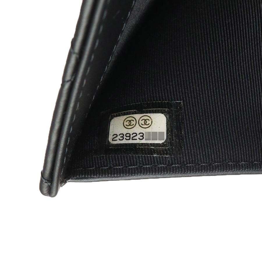 （新品・未使用品）シャネル CHANEL 2.55 スモール フラップ ウォレット コンパクト 三つ折り財布 エイジド カーフスキン レザー ブラック 黒 A82547 箱付｜brandbrand｜10