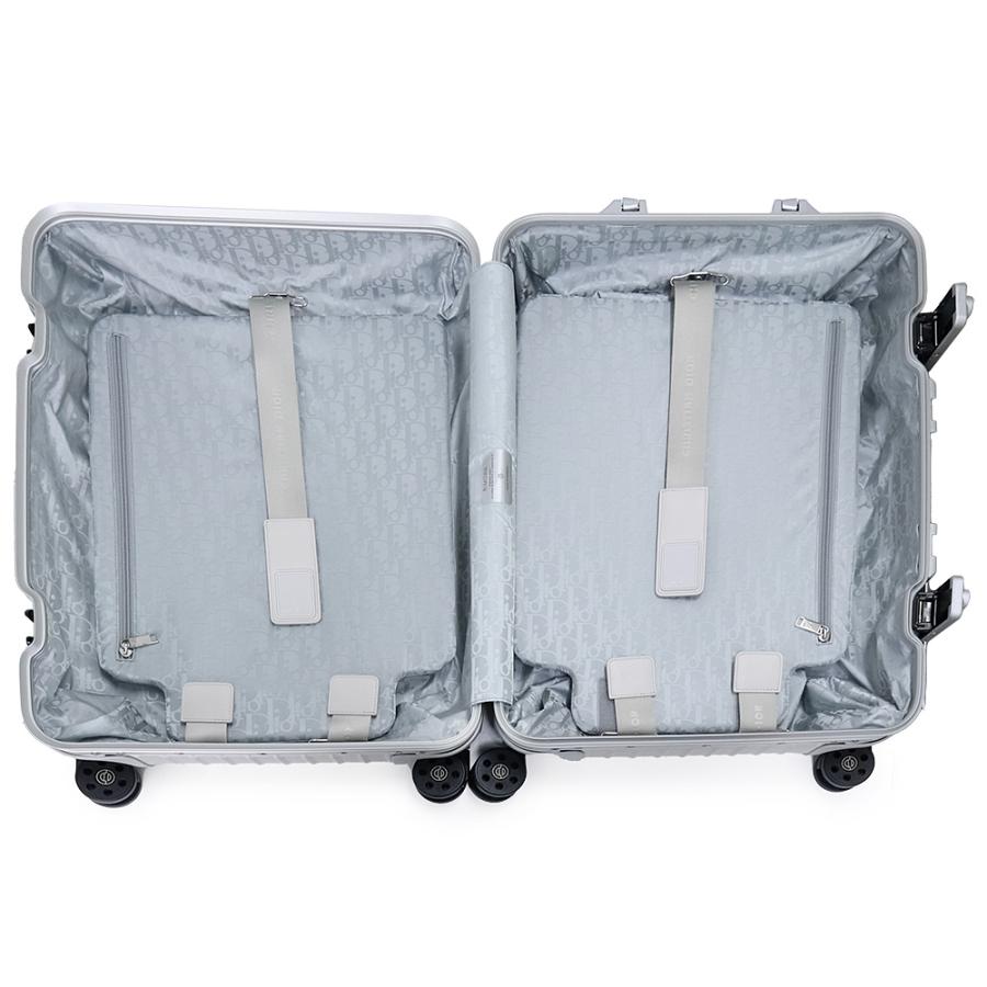 （未使用　展示品）ディオール Dior AND RIMOWA キャリーオン ラゲッジ キャリーバッグ アルミニウム ナイロン シルバー インディゴ シルバー金具 1DRTR002YWZ｜brandbrand｜04