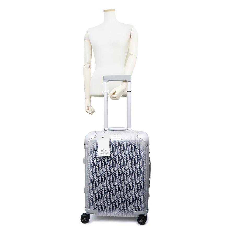 （未使用　展示品）ディオール Dior AND RIMOWA キャリーオン ラゲッジ キャリーバッグ アルミニウム ナイロン シルバー インディゴ シルバー金具 1DRTR002YWZ｜brandbrand｜09