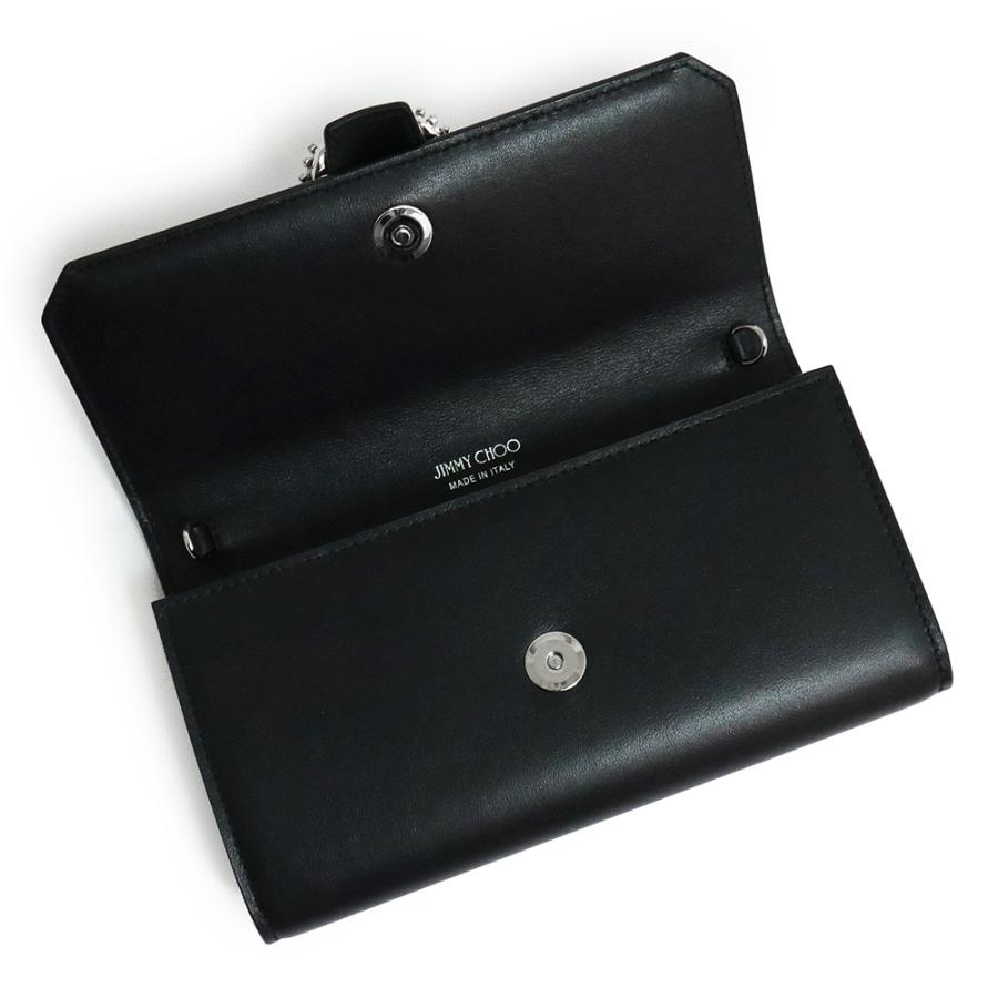 新品・未使用品）ジミーチュウ JIMMY CHOO Wallet W/chain クリスタル 