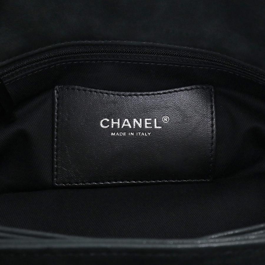 （中古）シャネル CHANEL マドモアゼル CC ココマーク マトラッセ ボーリング 2way ショルダー ハンドバッグ スパークルレザー ブラック 黒 A50557｜brandbrand｜09