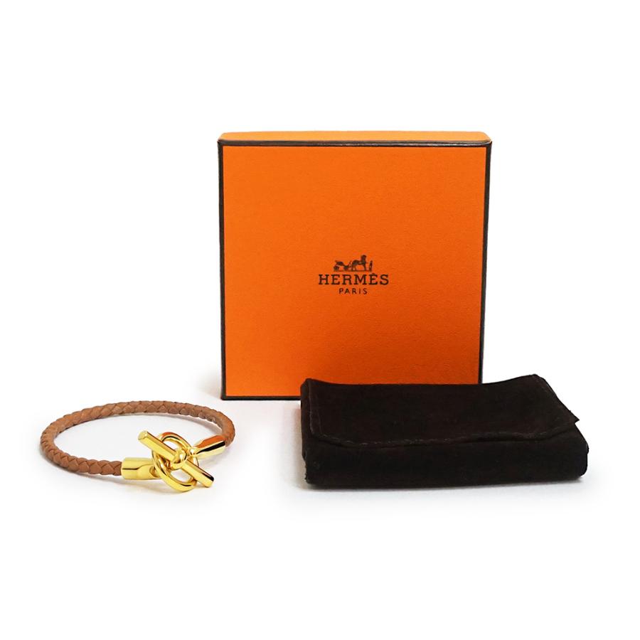 （新品・未使用品）エルメス HERMES グレナン ブレスレット ヴォースイフト レザー ゴールド ブラウン 茶 箱付｜brandbrand｜02