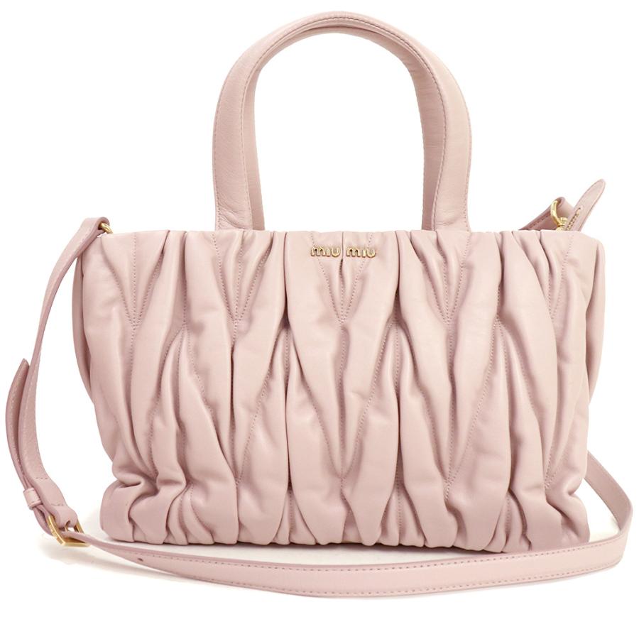 未使用保管品）ミュウミュウ miu miu マテラッセ ギャザー 2way 