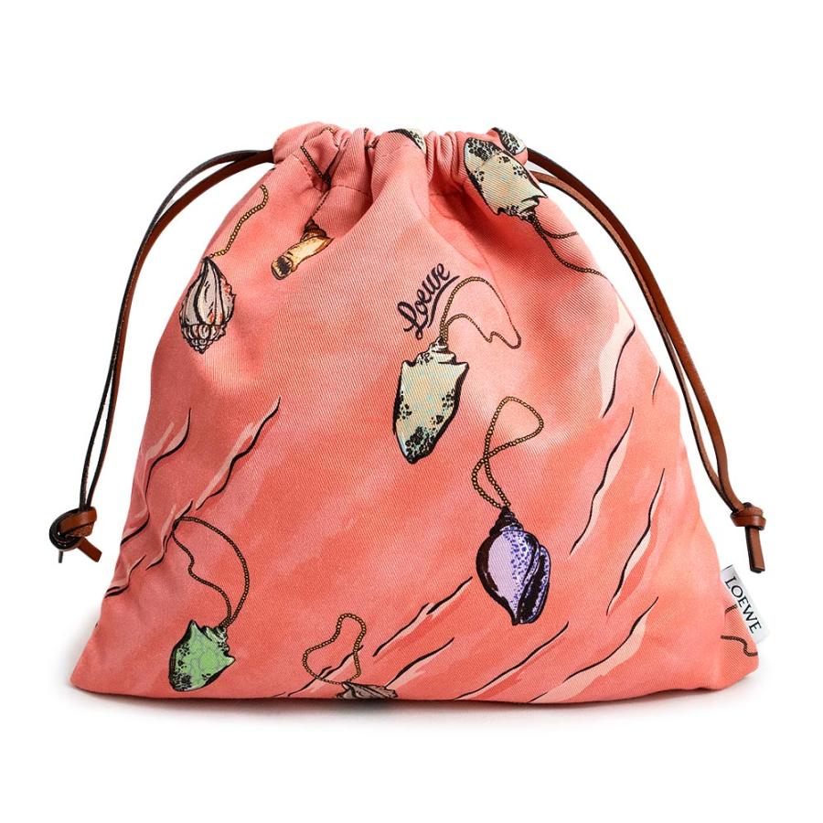 LOEWE テリークロス ドローストリング ポーチ ミディアム 巾着 (LOEWE 