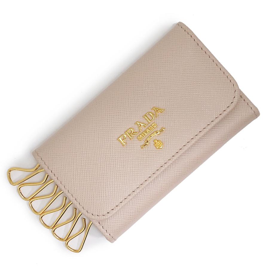 新品同様 ほぼ未使用 箱付き PRADA プラダ キーケース サフィアーノ