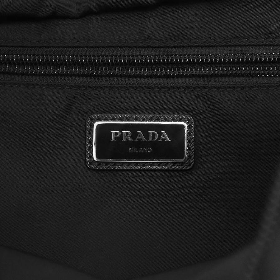 （未使用　展示品）プラダ PRADA 三角プレート トライアングル ショルダー ウエスト ボディバッグ 斜め掛け TESSUTO MONTGN  ナイロン ネロ シルバー金具 2VH038