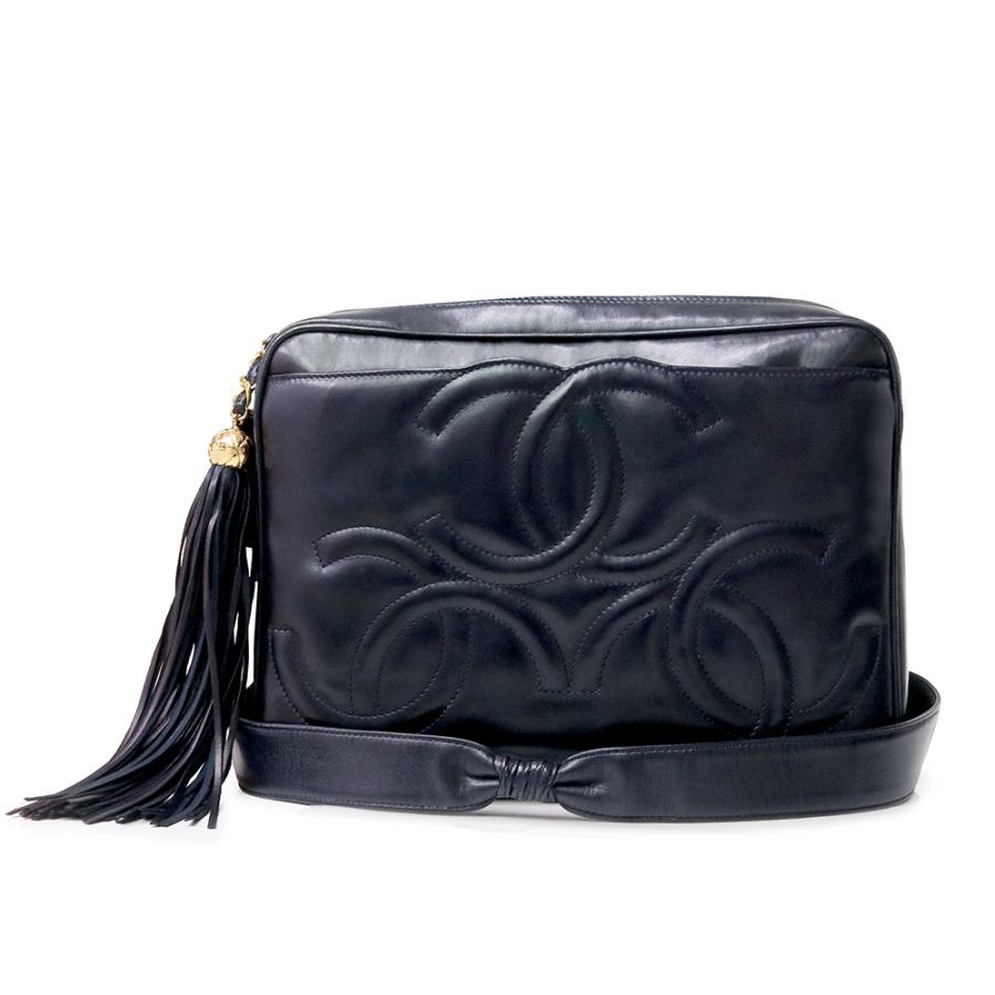 中古）シャネル CHANEL トリプル ココマーク カメラ フリンジ チャーム 